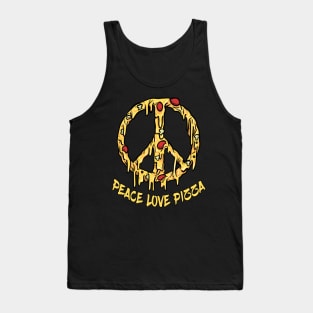 Peace Love Pizza Peace Symbol Tank Top